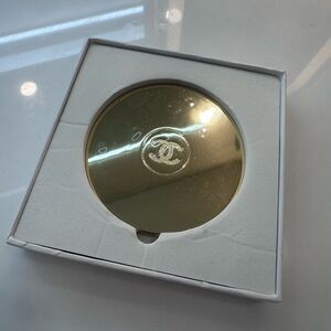 CHANEL Gold Compact with Logo